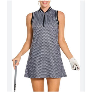 NEW M MAELREG Tennis Athletic Golf with Shorts Pockets Houndstooth Dress M